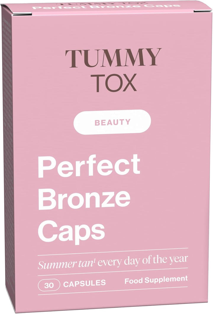 Self Tanning Capsules - Beta Carotene, Hyaluronic Acid, Lycopene, Copper, Selenium, and Vitamins - Perfect Bronze Caps, 30-Day Supply by