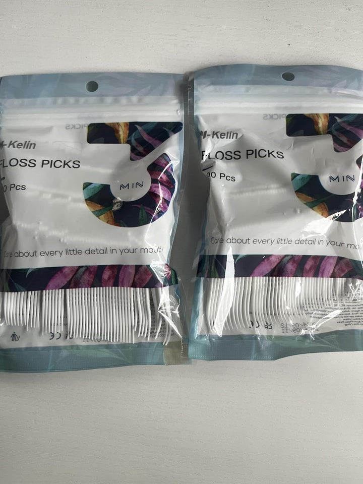 Dental Floss-100 Pcs Dental Floss Toothpick,Teeth Stick,Tooth Picks,Floss Picks,Teeth Cleaning (200 Count (Pack of 1))