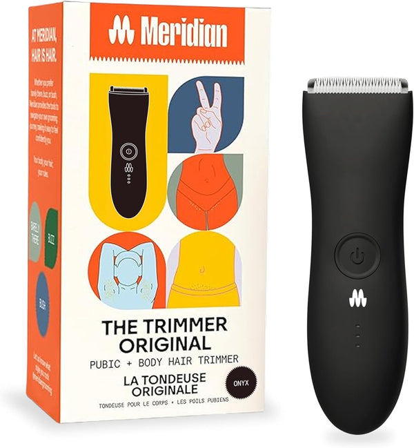 the Trimmer Original, Body Hair Trimmer for Men, Electric Shaver for Pubic Hair, Chest, Legs & Bikini, Waterproof & Rechargeable, Onyx