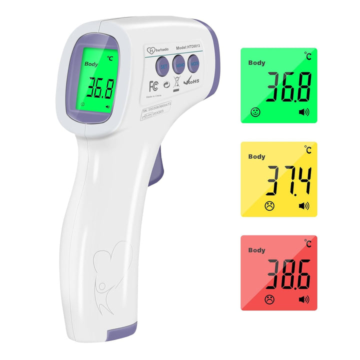 Forehead Thermometer for Adults and Children, Non Contact Digital Infrared Thermometer for Kids, No Touch Temperature Gun Baby Body Thermometers with Instant Accurate Reading and Fever Alarm