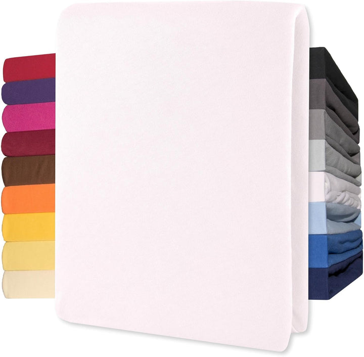 Lucina Fitted Sheet Cotton 200X200-200X220 Cm Royal Blue