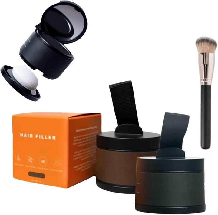 Hairbear Hair Filler Powder,Blissae Hair Filler Powder, Long Lasting Water Proof, Natural Hair Thickening Fibers Instant Volume & Scalp Coverage for Thinning Hair,Root Cover up (Black)