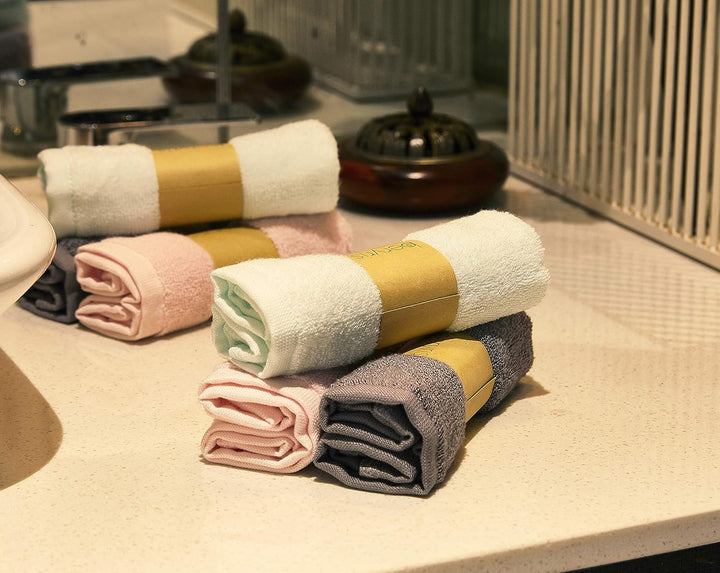 Flannel Face Cloth (6-Pack) - Bamboo Face Cloth Ultra-Soft & Baby Wash Cloth for Baby'S Sensitive Skin - Size 10"X10" Face Flannels - Face Cloths for Washing Face- Antibacterial Adult Flannel