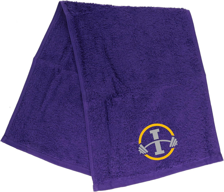 Gym Towel with Monogrammed Embroidery Initial Gift for Men & Women, Training Accessory Gift, Gym Towel Present for Weight Lifting Birthday, Retirement, Christmas - Black, J