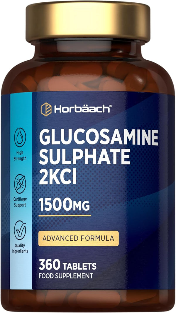 Glucosamine Sulphate 1500Mg | 360 Tablets | High Strength Glucosamine 2Kcl Supplement | by