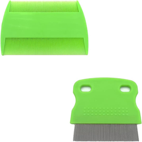 Hair Lice Comb, 2 PCS Lice Combs, Flea Lice Combs, Double Sided Teeth Comb, for Grooming and Removing Dandruff