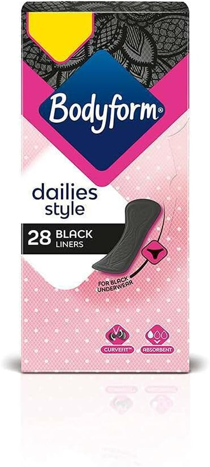 Black Normal Panty Liners 5X PACK of 21