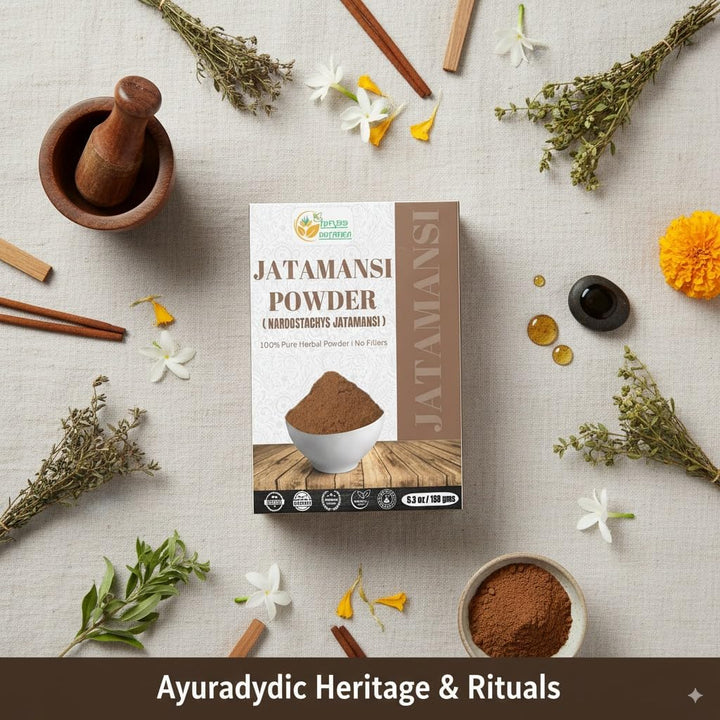 Jatamansi Root Powder Organic Nardostachys Jatamansi for Hair Growth Spikenard Stress Relief Formulation Natural Rhizome 5.3 Ounce / 150 Gms