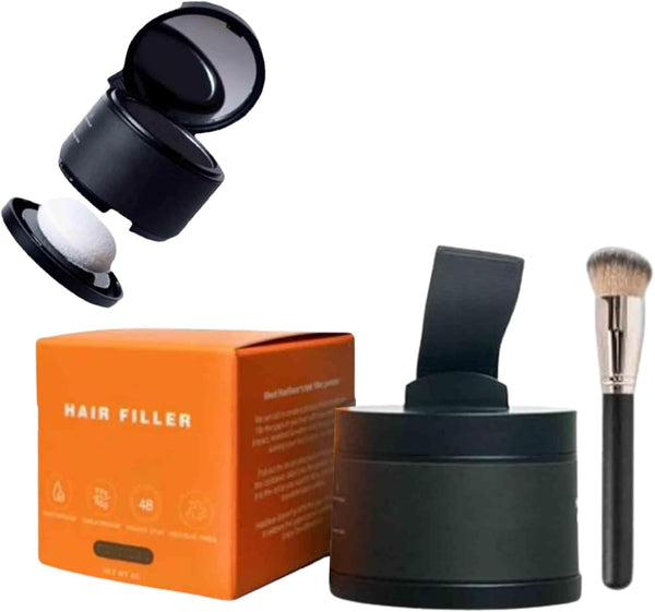 Hairbear Hair Filler, Hairbear Hair Filler Powder, Will Cover up Any Thinning Areas, Blissaehair Filler Powder, Hairlinepowder Stick Root Cover up for Women and Men (Black, 1)