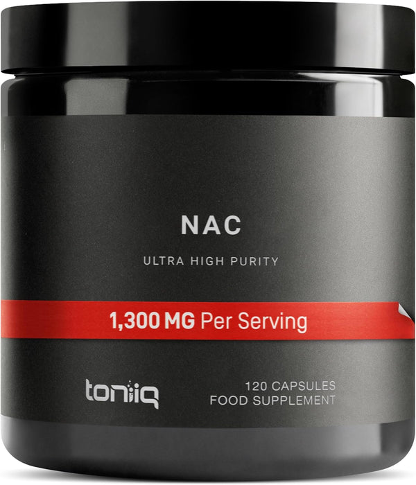 1300Mg NAC - 2 Month Supply - Min. 98%+ Tested Purity - Ultra High Strength Bioavailable NAC Cysteine Supplement - 120 Vegetarian N Acetyl Cysteine Capsules -Lab Tested TQ