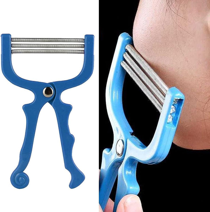 2 Pieces Handheld Facial Hair Removal Threading Beauty Epilator Tool Removal Threader Remover Spring Facial Hair Epilator Use for Women Face Hair Removing Beauty Tools Random Color