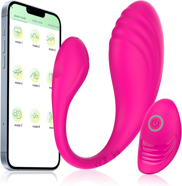 Pelvic Floor Balls Training Balls, Pelvic Floor Trainer for Women Training, Intelligent Pelvic Floor Muscle Trainer with App Control (Pink)