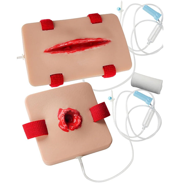 Wound Dressing and Tourniquet Simulator Manikin, 2 Pieces Wound Dressing Tourniquet Training Manikin, Wearable, Wound Skin Simulation Module, for Medical Courses, Hemostasis First Aid Practice