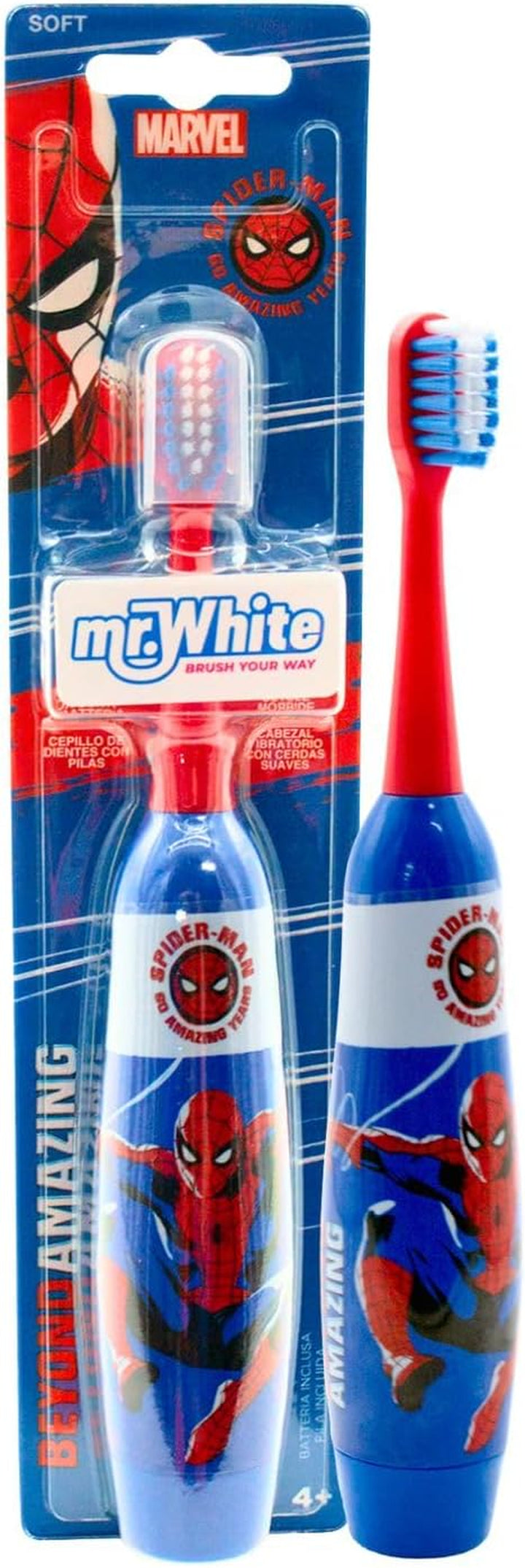 Disney Stitch Battery Powered Electric Toothbrush for Kids – Soft Rounded Bristles, Enhanced Vibration, Protection Cap & Battery Included | Gentle & Fun Oral Care for Children Ages 4+