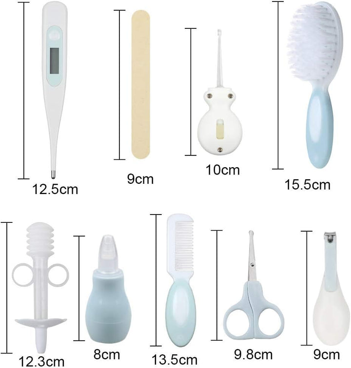 Baby Health Care Kit - Baby Grooming Kit Newborn Baby Care Accessories, 15PCS Safety Cutter Nail Care Set, Nursery Baby Care Kit for Infants Newborns (Blue)