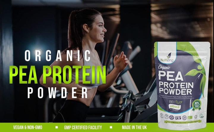 Award Winning Vegan Pea Protein Powder - Organic & Pure - Canadian Peas - No Soy, No Gluten - 1Kg Pouch - Keto & Paleo Friendly by
