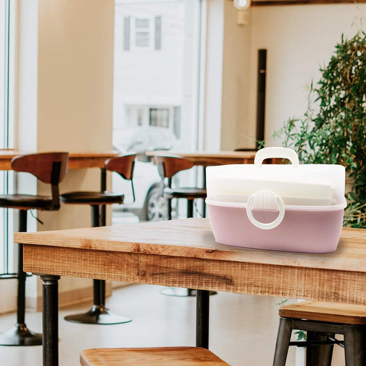 Medicine Box,First Aid Box,Portable Medicine Chest Storage,Organizer Box,Fold 3-Layer Large Medicine Cabinet,Storage Case for Home,Outdoor, Pink 30X19X16 Cm