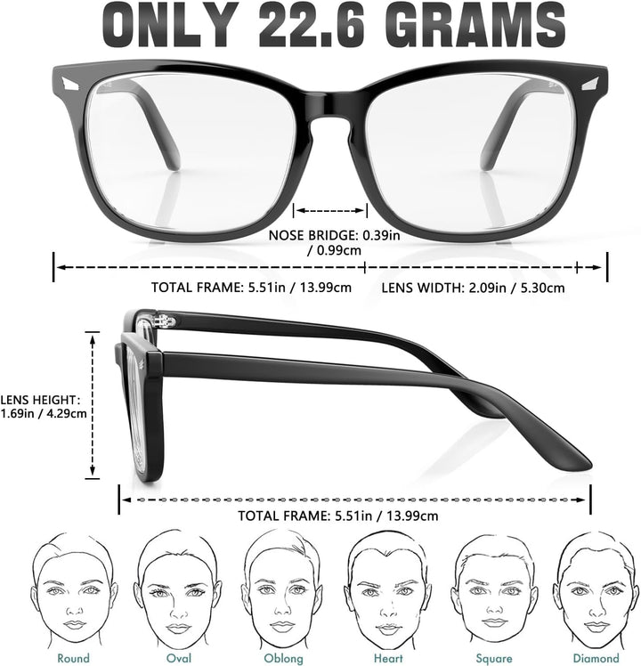 Blue Light Blocking Glasses, Gaming Computer Glasses anti Glare Headache Eyes Strain Glasses with Blue Light Filter, Super Light Weight Fashion