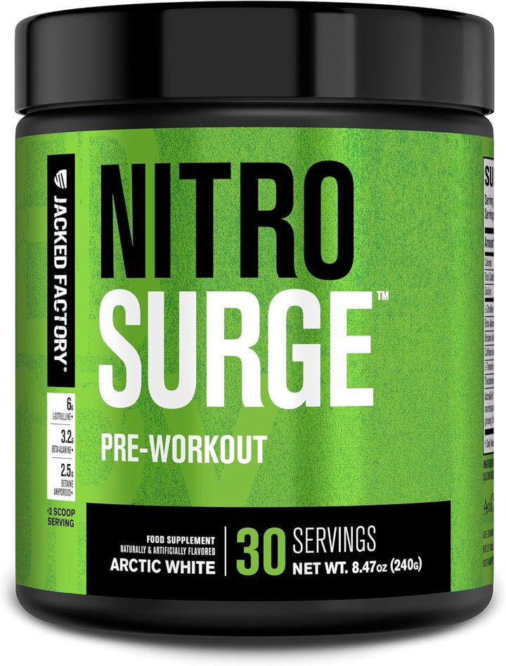 Nitrosurge Pre Workout Powder - 6G L-Citrulline, 3.2G Beta Alanine, 2.5G Betaine Anhydrous, 360Mg Caffeine Anhydrous - 30 Servings, Cherry Limeade