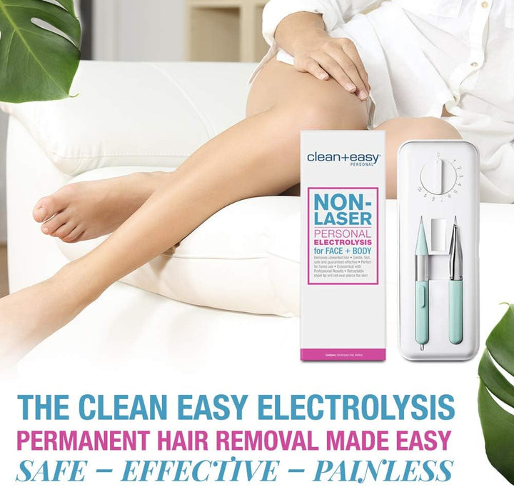Non-Laser Electrolysis for Face and Body Permanent Hair Removal Battery Operated