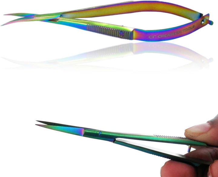 CT Eyebrow Scissors for Precision Trimming Eyebrow, Eyelash, Lashes, Ear, Nose, Mustache and Beard for Men & Women