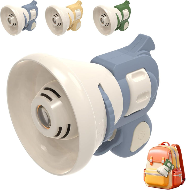 Hilarious Costume Projector & Voice Changer Speaker, Transformation Projector Speaker, Prank Voice Props Can Record Audio, Handheld Projectors Bag Charm for Everyone(Green)