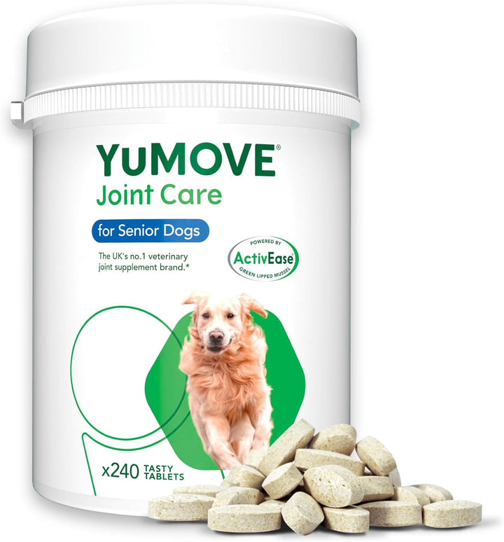 Senior Dog Joint Supplement, Higher Strength for Joint Care, Essential Hip & Joint Support for Older Dogs with Glucosamine, Chondroitin, Green Lipped Mussel, Aged 8+, 120 Tablets