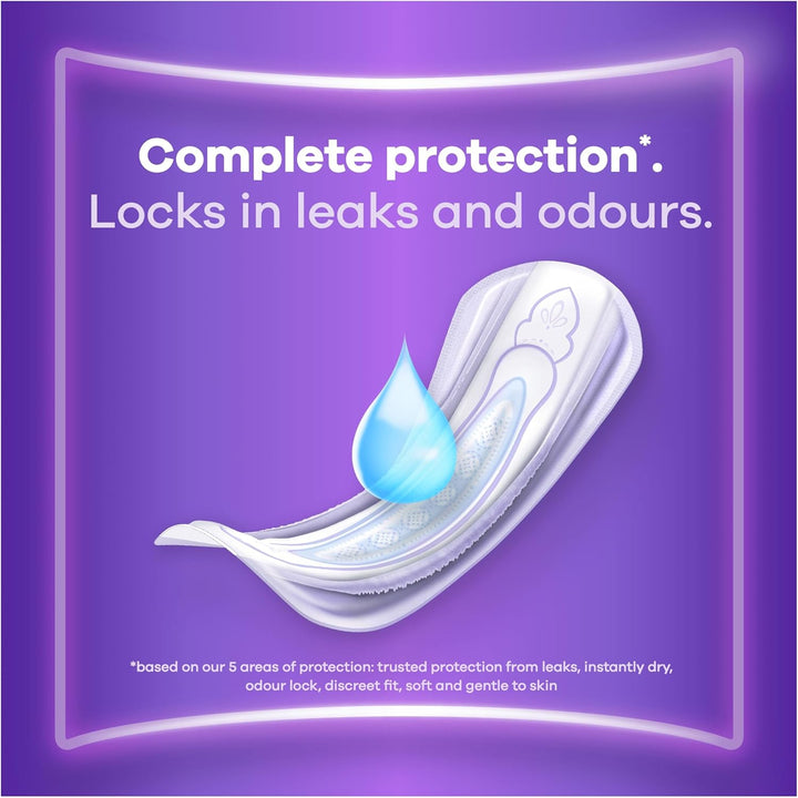 Incontinence Pads Women, Normal, Absorbency 3 or 4, 96 Sanitary Towels (24 X 4 Packs), Complete Protection for Bladder Weakness Pads Women, Odour Neutraliser