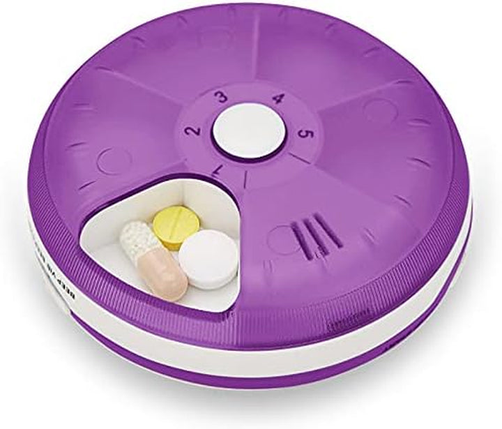 Pill Box 5 Compartments 5 Alarm Times, Purple