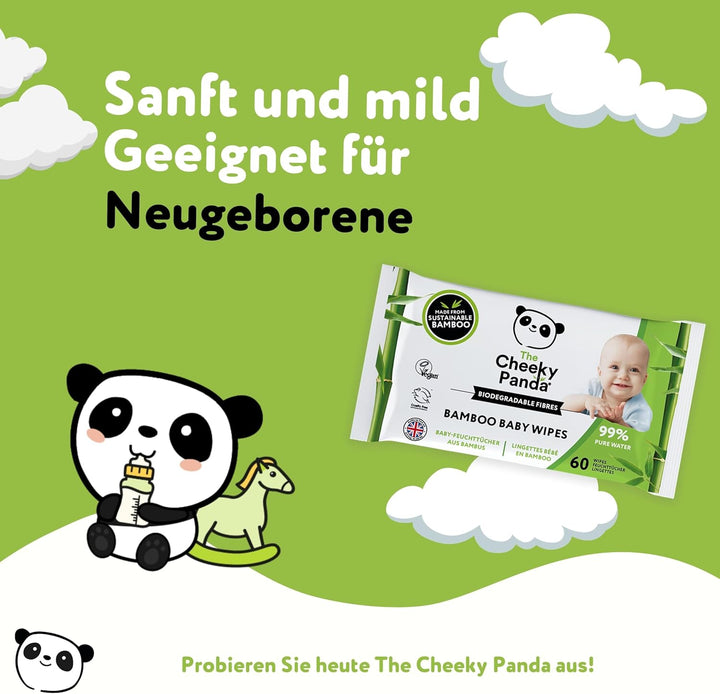 Bamboo Biodegradable Baby Wipes | 99% Purified Water, Suitable for Sensitive Skin | Dermatologically Tested