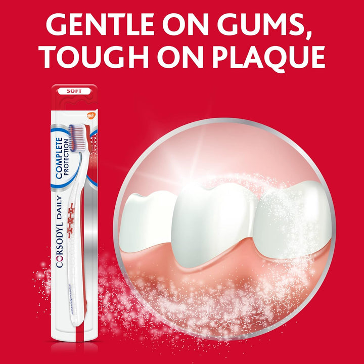 Gum Care Bundle for Healthy Gums: 2X Ultra Clean, 2X Daily Mouthwash Cool Mint 500Ml, 1X Daily Toothbrush Soft