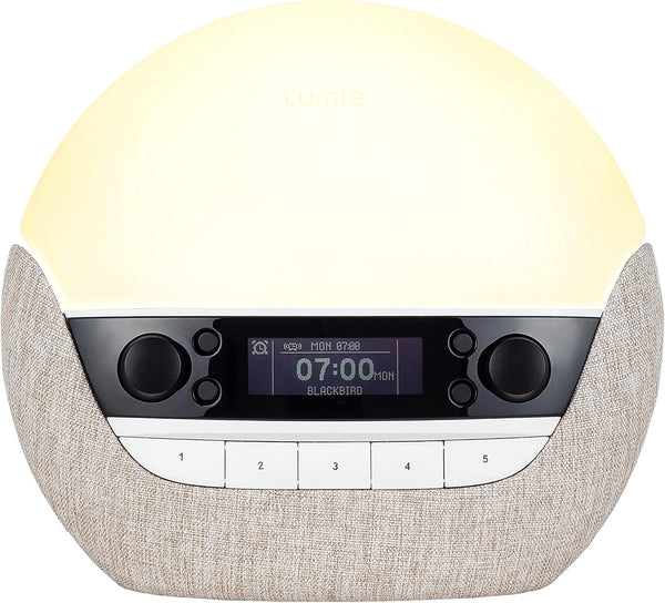 Bodyclock Luxe 700FM - Wake-Up Light with FM Radio, Bluetooth Speakers & Low-Blue Light for Sleep