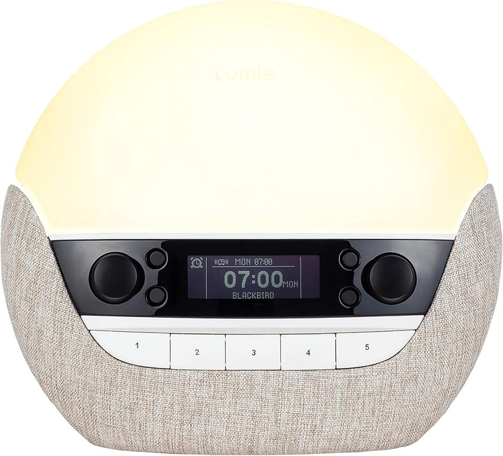 Bodyclock Luxe 700FM - Wake-Up Light with FM Radio, Bluetooth Speakers & Low-Blue Light for Sleep