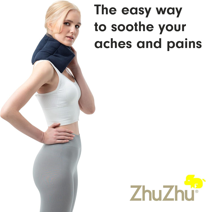 Soothing Neck and Joint Wrap Heat Pad - Unscented Wheat Bags Microwavable with Strap for Muscle Pain Relief Heat Therapy - Neck, Knee, Joint, and Period Pain Relief