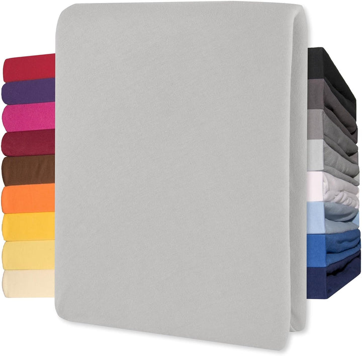 Lucina Fitted Sheet Cotton 90X200-100X200 Cm Purple