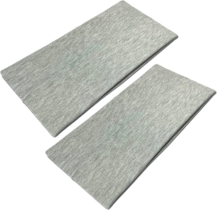 Extra Wide Headbands 11Cm Plain Stretchy Kylie Head Band 2 Pack Unisex Bandeau Headbands for Women & Men Soft Hairbands Yoga Bandana Headband (Black)