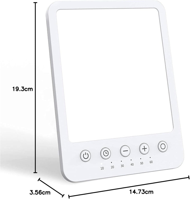 Therapy Lights Lamp Sun 10000 Lux for Depression LED UV Free Spectrum Sad Therapy Lights Box with 6 Timer 10 Brightness Levels Memory Function