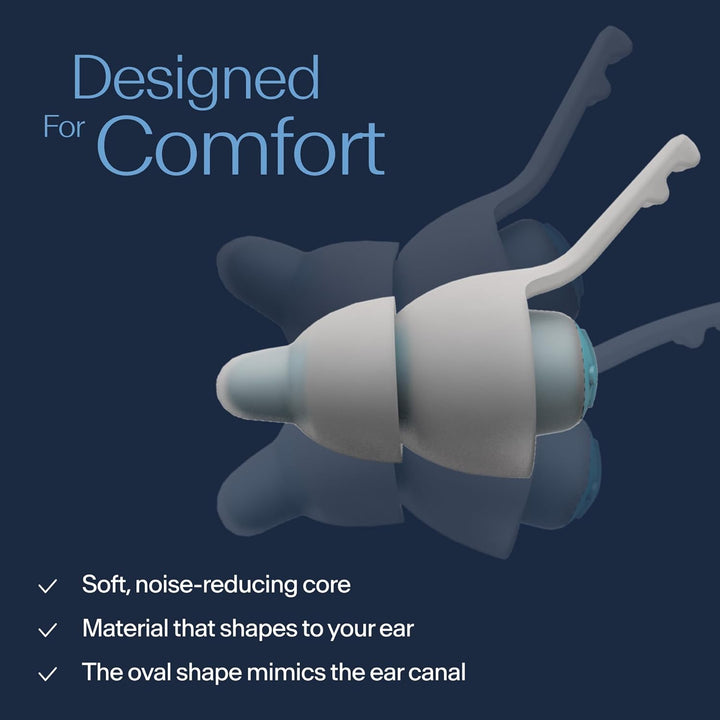Sleepdeep – Ear Plugs for Sleep - New 3D Oval Shape and Super Soft Reusable Noise Cancelling Ear Plugs - 27Db Noise Reduction - Ideal for Side Sleepers and Block Out Snoring (M/L)