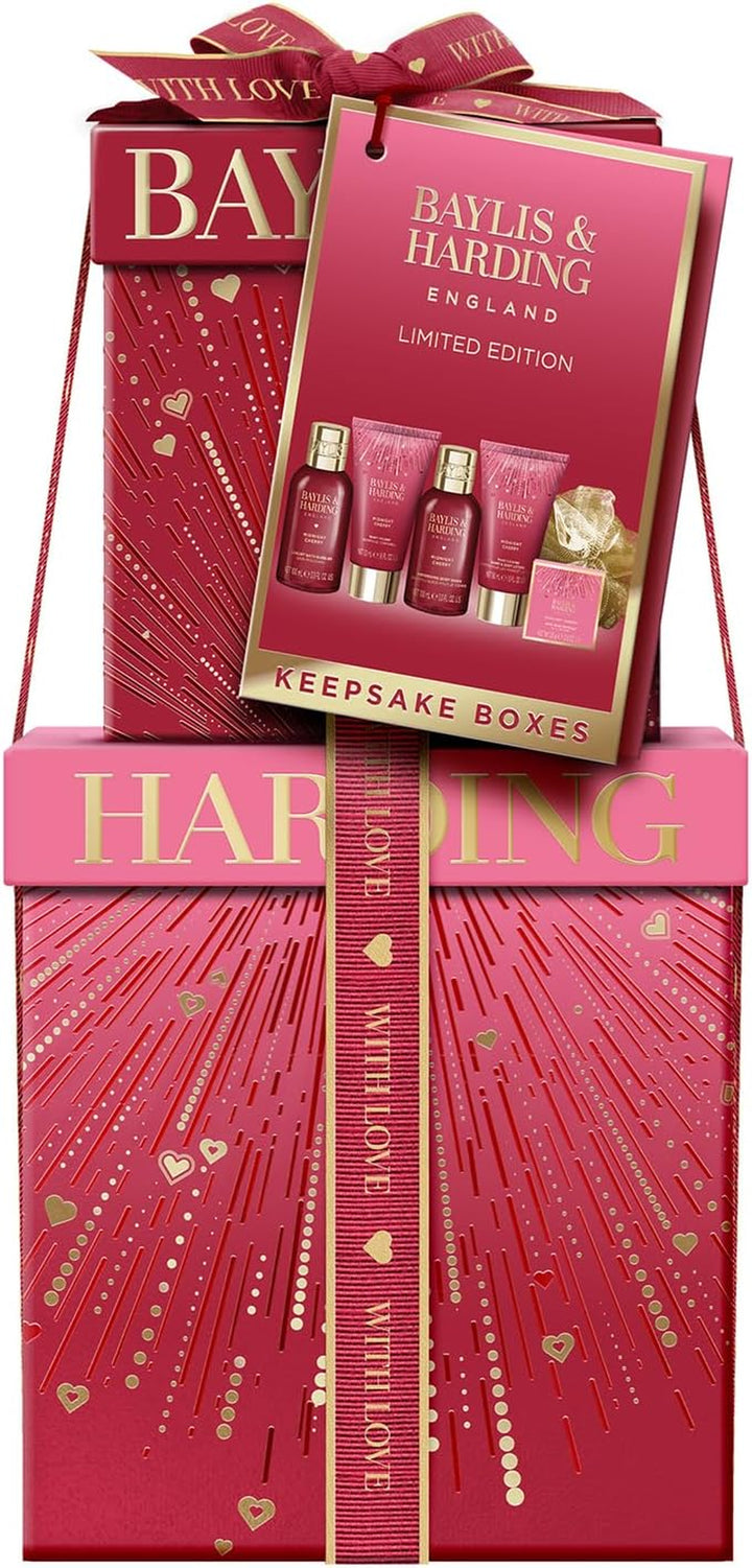 Midnight Cherry Luxury Pamper Present Gift Set - Vegan Friendly