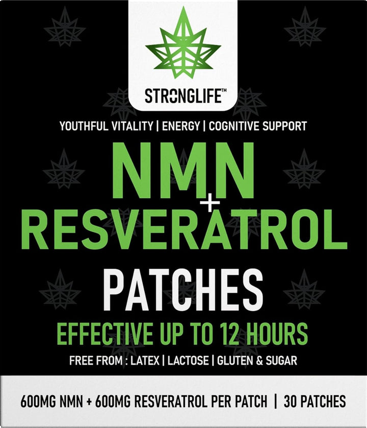NMN & Resveratrol Patches – High Absorption, 12 -Hour Release – Supports Cellular Health, Anti-Aging & Skin Vitality – Easy-To-Use – 30 Patches – Natural Ingredients – like Capsules - Powders