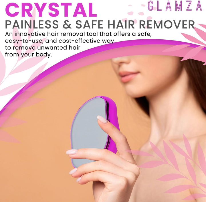 Crystal Hair Eraser Stone | Fast Effective Magic Crystal Hair Remover for Women & Men (Black)