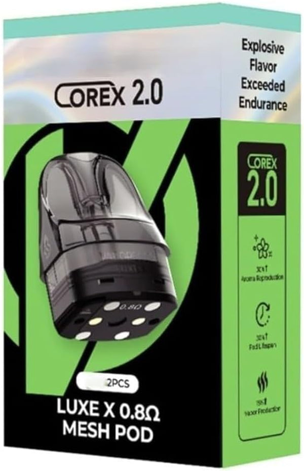 Compatible with Vaporessoluxe-X Replacement X Large Pods Vaporesso Luxe X, Luxe XR and Luxe XR Max XL (ML)- Pack of 2 - No Nicotine (0.3,0.4, 0.6 and 0.8 OHM) (0.8 O-H-M Large)