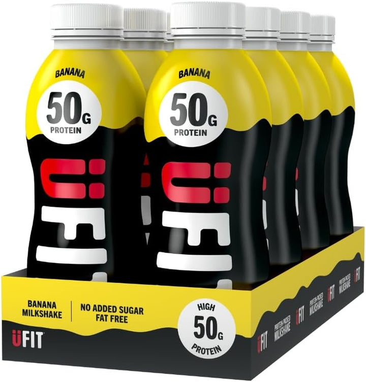 High 50G Protein Shake - White Chocolate Flavour - No Added Sugar - Low in Fat - Ready to Drink - Pack of 8 X 500Ml (Packaging May Vary)