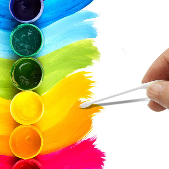 800Pcs Cotton Swabs, Double Tipped Precision Tips Cotton Buds Multipurpose Safe Highly Absorbent Hygienic Cleaning Sterile Sticks (4 Packs, 200 Pcs of Pack)