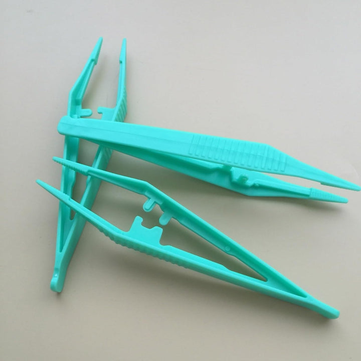 5 Pcs Re-Usable Plastic Tweezers - Ideal for Health & Beauty First Aid Medical DIY Arts & Crafts