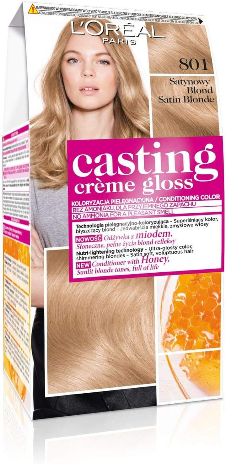 Casting Crème Gloss 600 Dark Blonde: This No-Ammonia, Semi-Permanent Hair Colour Lasts 32 Washes. Enjoy up to 3X Glossier, 4X Silkier, Visibly Healthier Hair with a Luminous Dark Blonde.
