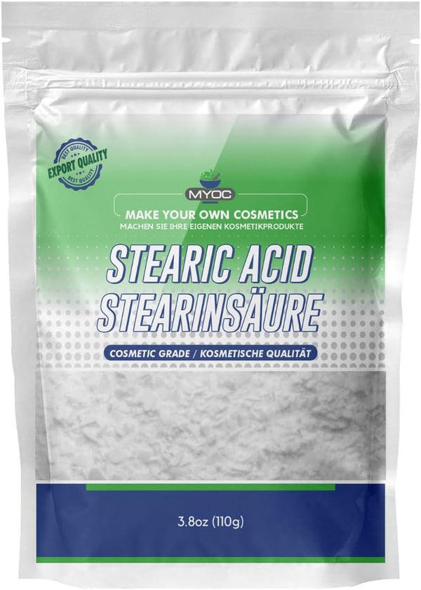 Stearic Acid – Cosmetic Grade – Essential Ingredient for Skincare, Soap Making, and DIY Formulations - 110 G / 3.8 Oz