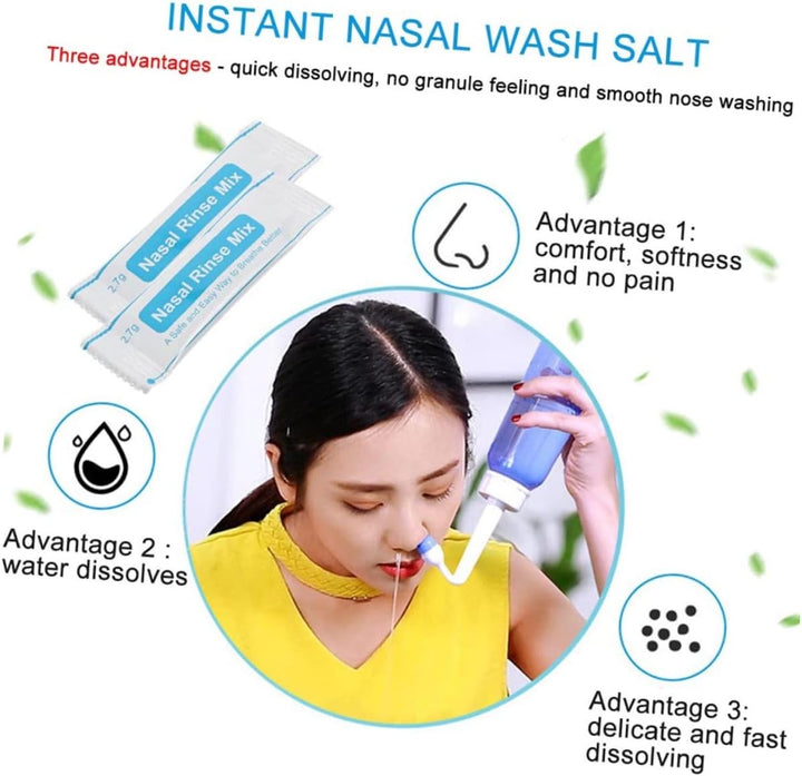 80Pcs Nasal Salt Packets for Nose Cavity Protector Nasal Cleaning Salt for Nose Cleaner For