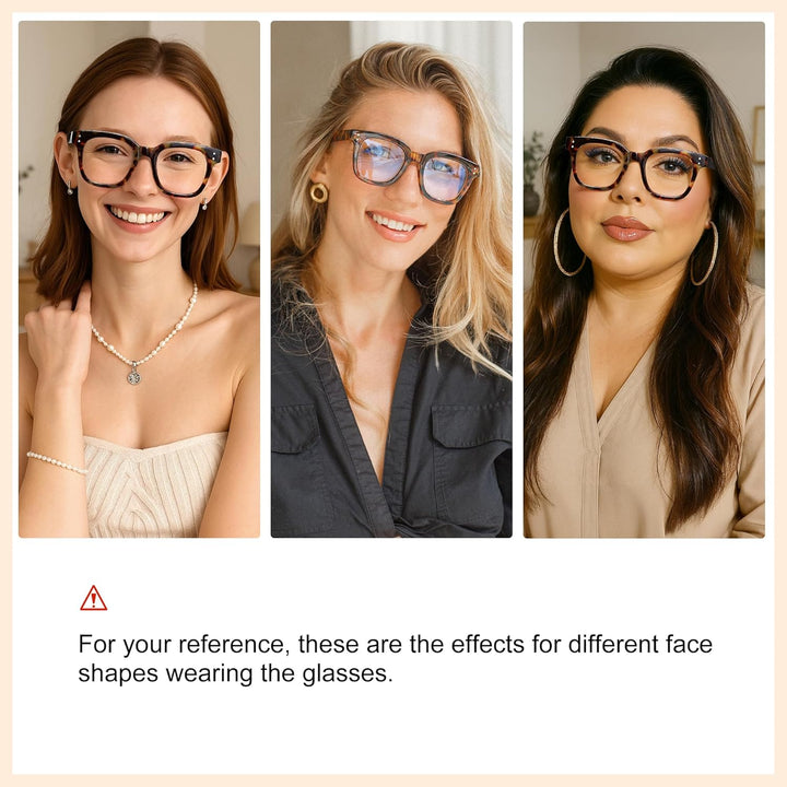 Women Blue Light Glasses,Oversize Blue Light Glasses for Women, anti Eyestrain & UV Protection Computer Eyeglasses (Tortoiseshell)