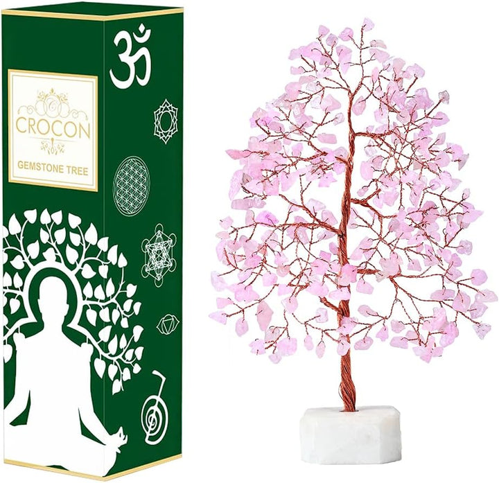 7 Chakra Healing Crystal Tree of Life Handmade Feng Shui Crystal Tree for Good Luck Positive Energy Wealth Reiki Healing Gifts for Women and Mum Birthday Home Decor & House Warming Gift